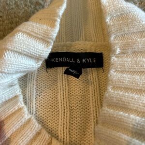 Kendall & Kylie Cream Turtleneck Sweater